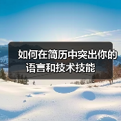 如何在简历中突出你的语言和技术技能(图3) 如何在简历中突出你的语言和技术技能(图3)