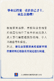 毕业后档案在自己手上如何处理与转递指南(图1)